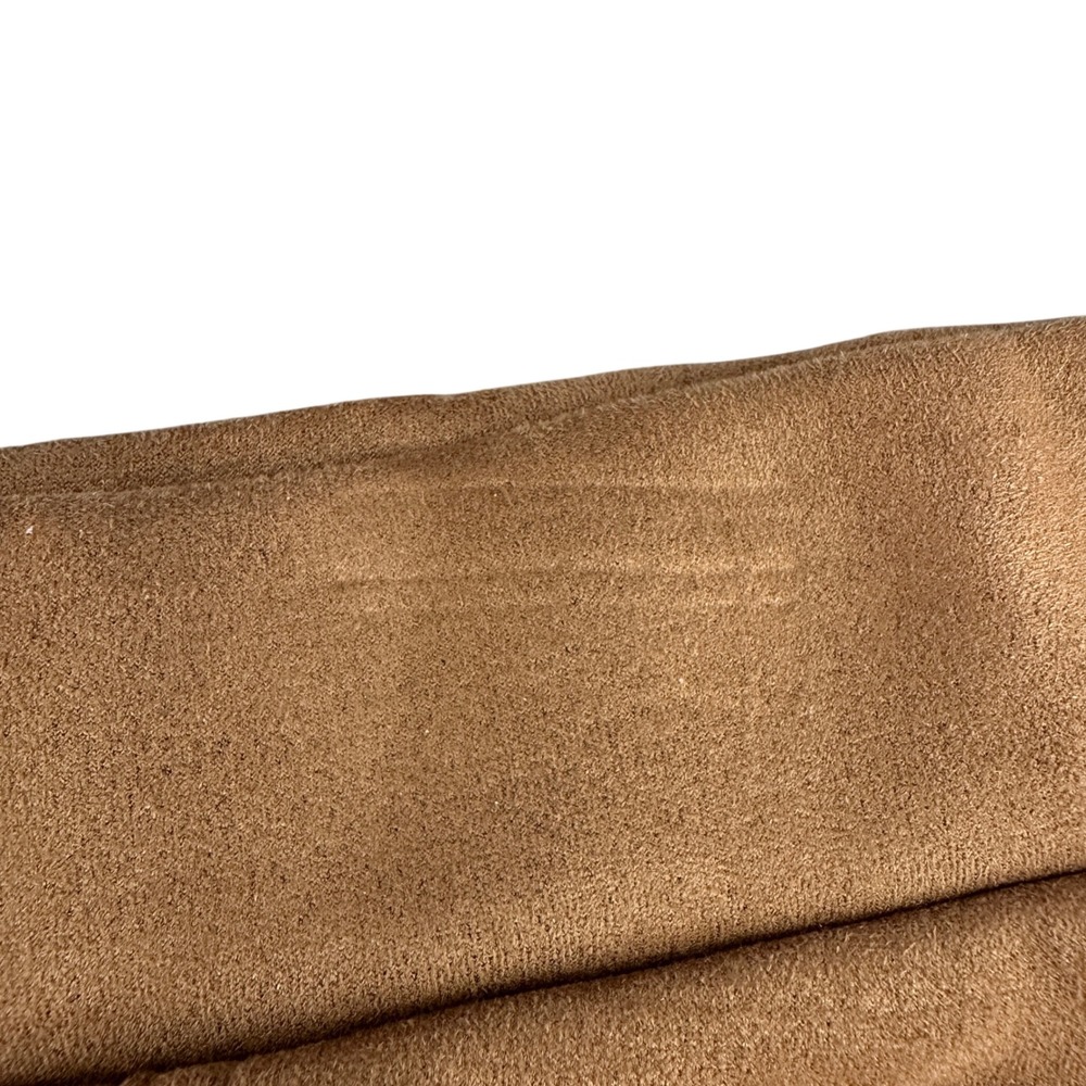 Blāshe Faux Suede Mini Skirt XL Brown A Line NWT Boho Festival Western Hippie - Picture 8 of 11